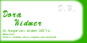 dora widmer business card